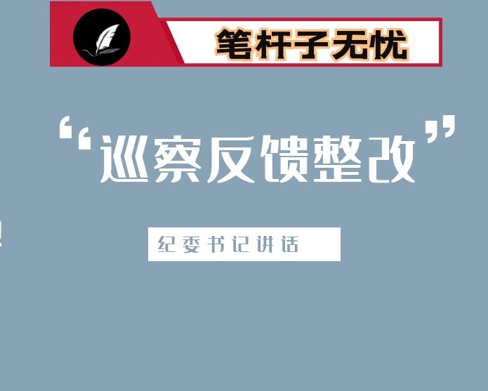 市纪委书记在落实省委巡视反馈意见整改工作部署会上的讲话