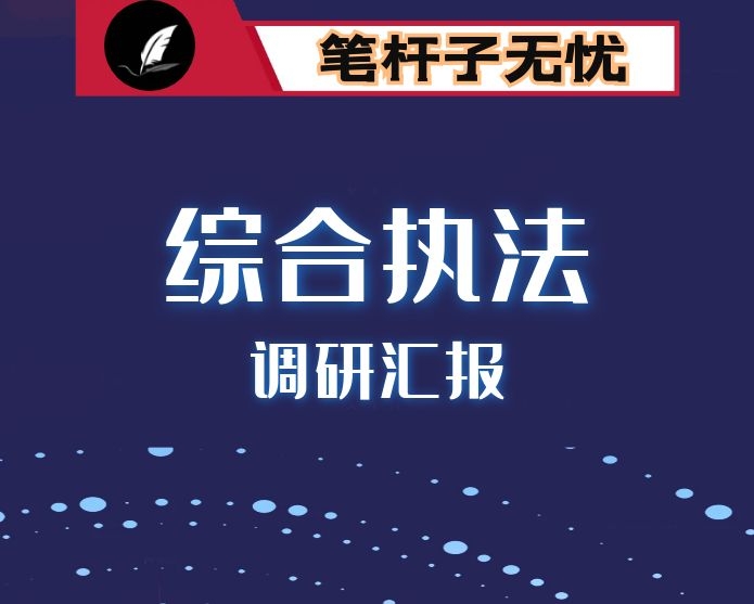 县城市管理和综合执法局向调研组的工作汇报