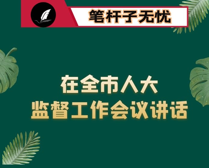 在全省人大监督工作会议上的讲话（李小敏）