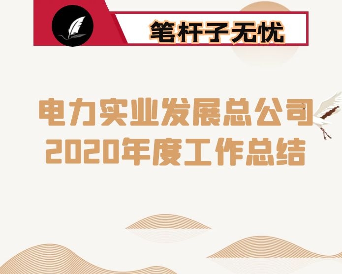 电力实业发展总公司2020年度工作总结