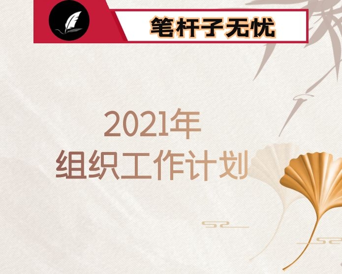 2021年组织工作计划