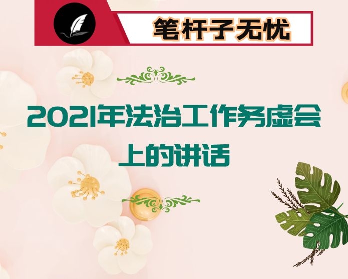 在县政府2021年法治工作务虚会上的讲话