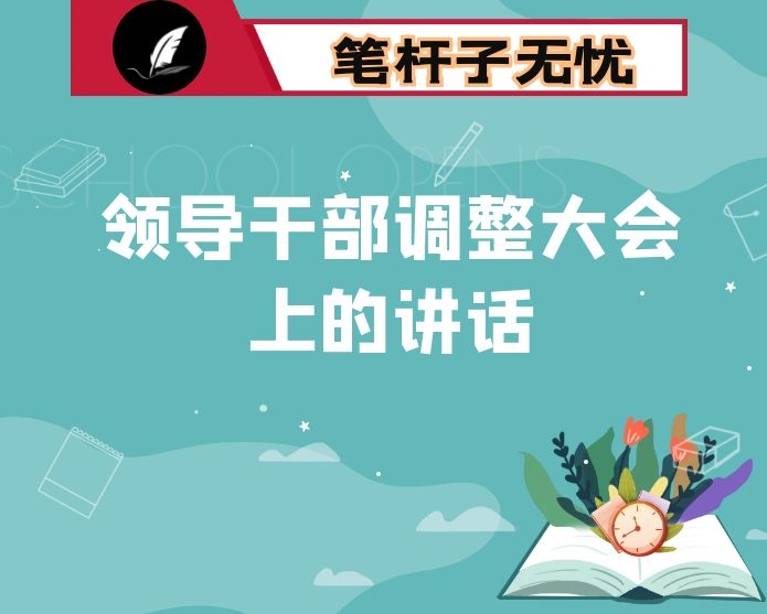 在领导干部调整大会上的讲话