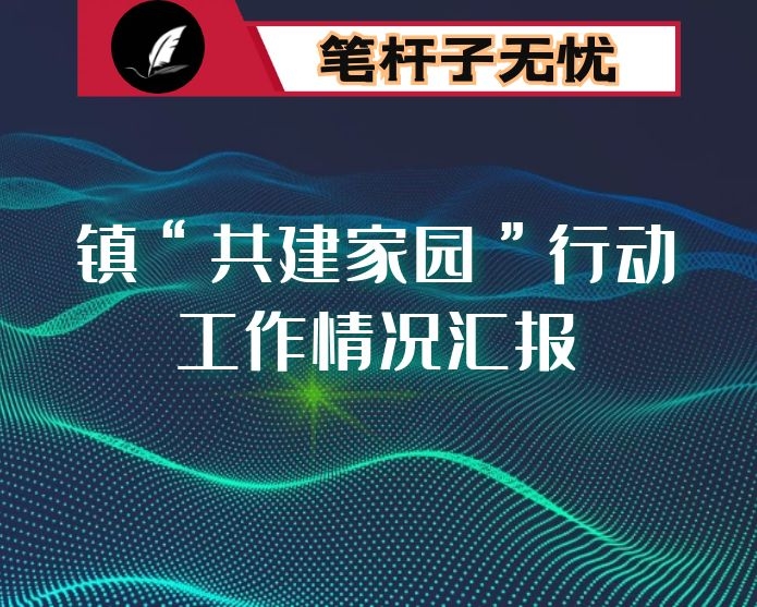 镇“共建家园”行动工作情况汇报