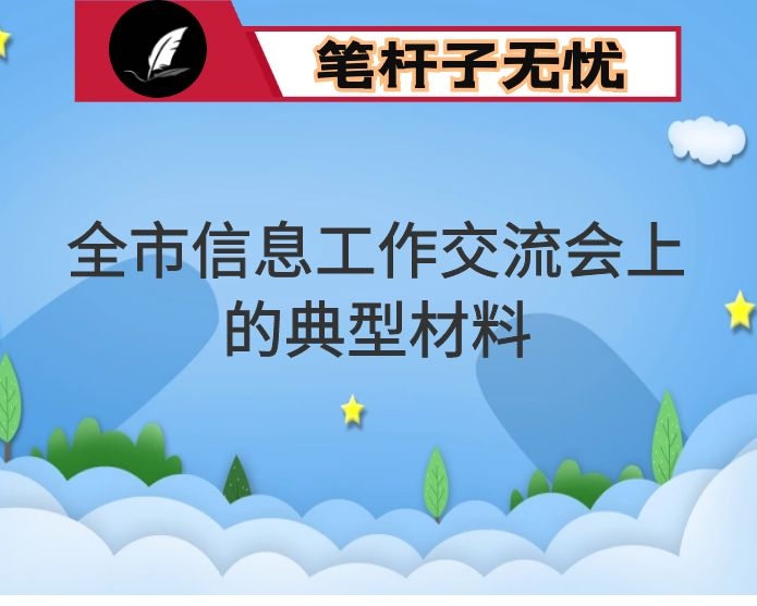 在全市信息工作交流会上的典型材料