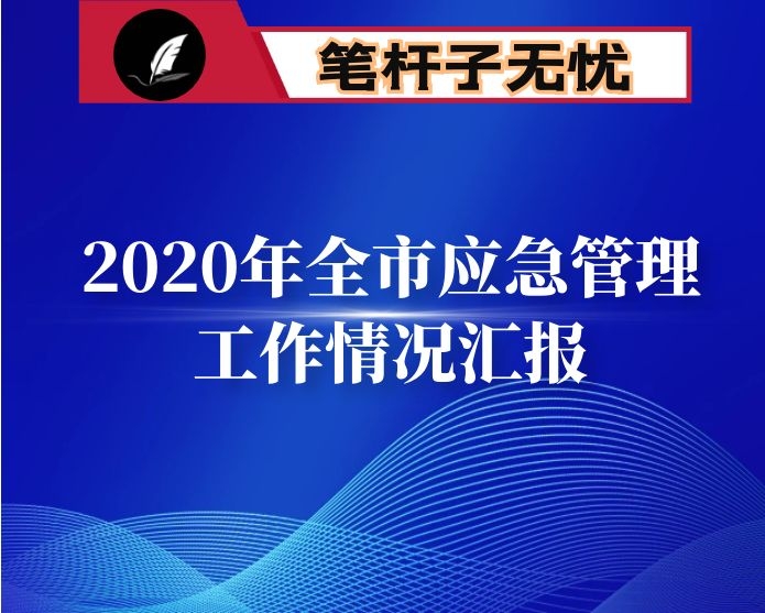 2020年全市应急管理工作情况汇报