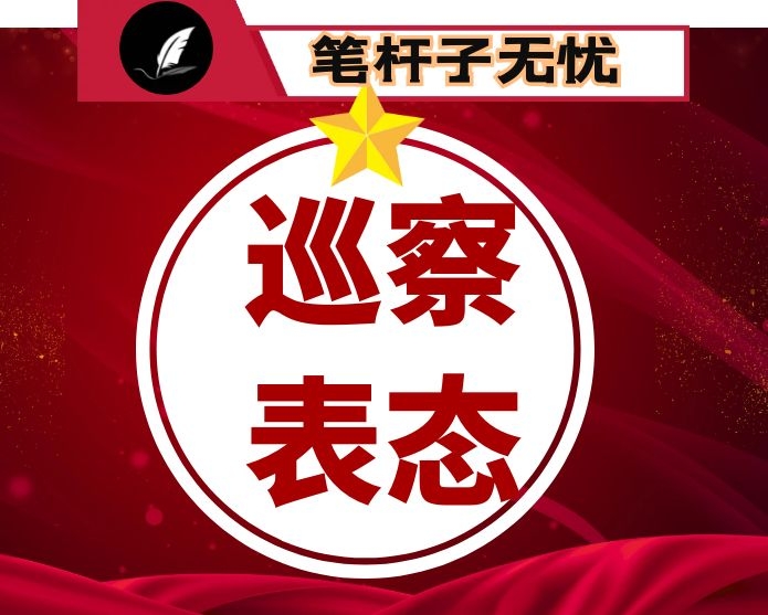 巡察组进驻动员会表态发言