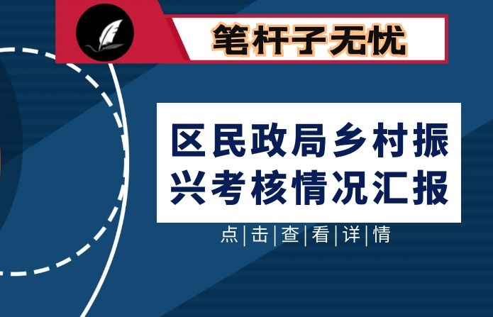 区民政局乡村振兴考核情况汇报