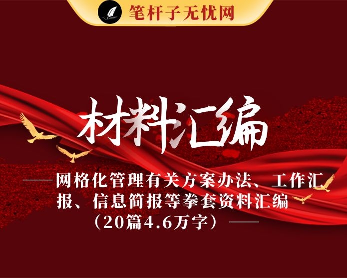 网格化管理有关方案办法、工作汇报、信息简报等拳套资料汇编（20篇4.6万字）