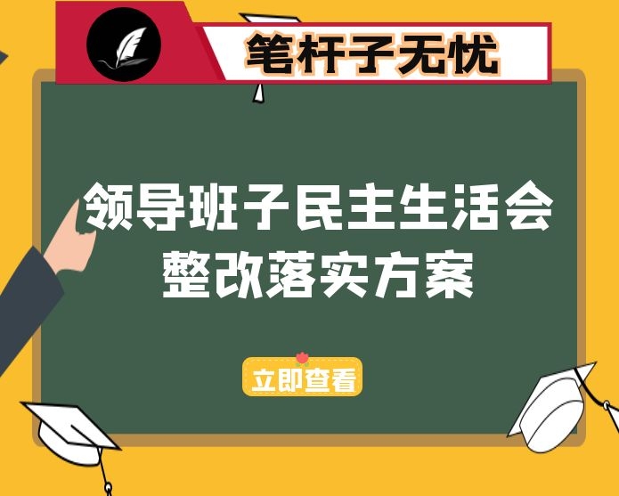 领导班子民主生活会整改落实方案