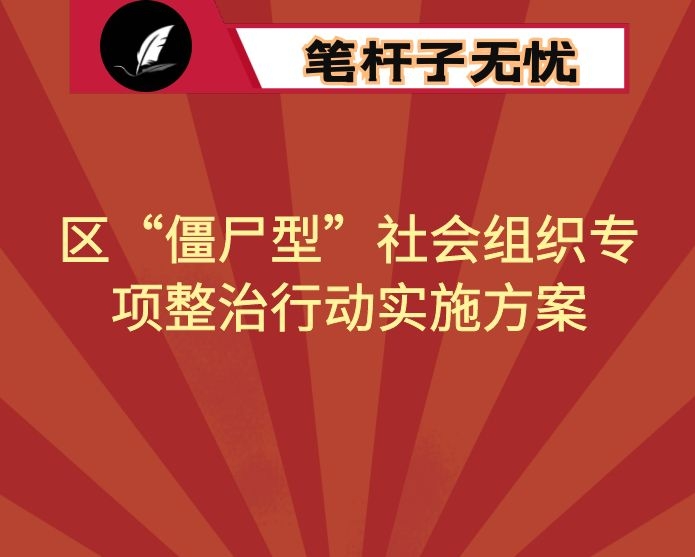 区“僵尸型”社会组织专项整治行动实施方案