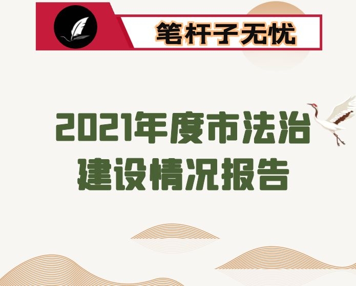 2021年度市法治建设情况报告