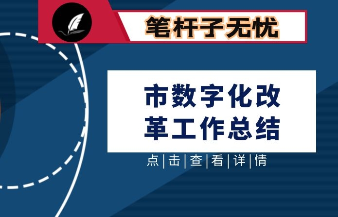 市数字化改革工作总结