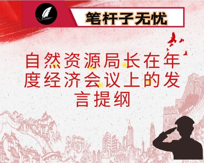 自然资源局长在年度经济会议上的发言提纲