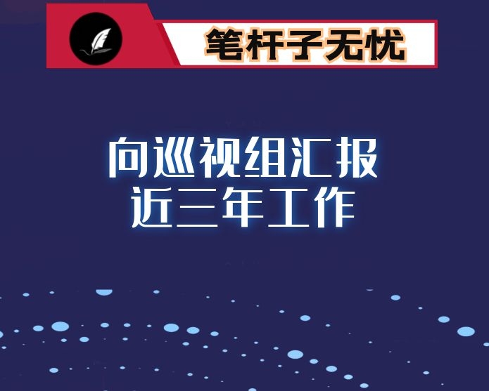 省党委党史和文献研究室综合情况汇报（向巡视组汇报工作总结）