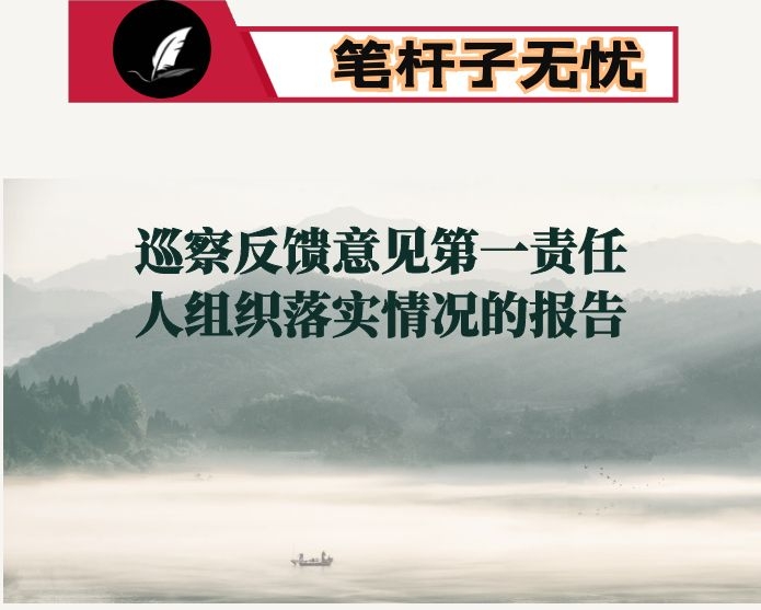 县委书记老城区（棚户区）改造巡察反馈意见第一责任人组织落实情况的报告