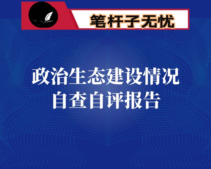 市发改局政治生态建设情况自查自评报告