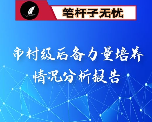 市村级后备力量培养情况分析报告